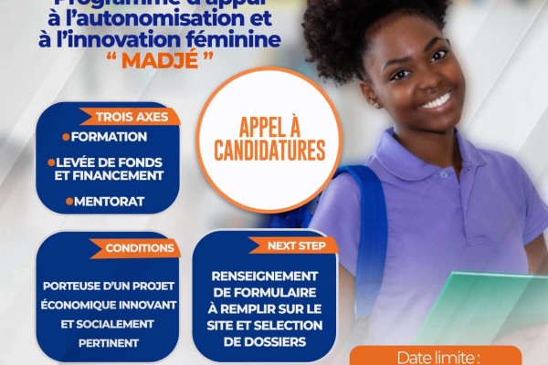 Inscriptions au Programme d'Appui à l'Autonomisation Féminine " MADJÉ "