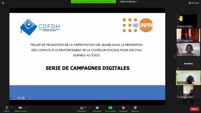 Togo: Godwin ETSE « Nous comptons toucher plus de 30.000 jeunes capables de sensibiliser toute la population sur la nécessité de préserver la paix »