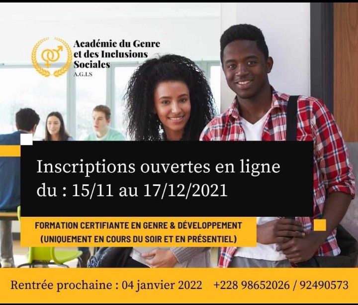 Genre et développement : AGIS lance les inscriptions pour la rentrée académique 2022